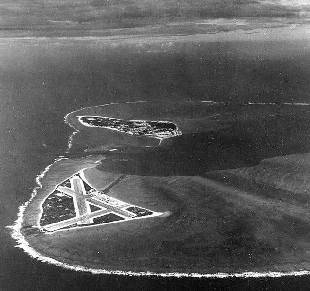 A picture of Midway Atoll, taken several months before the battle.