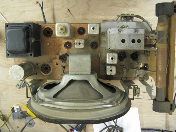 Top view of the chassis before restoration.