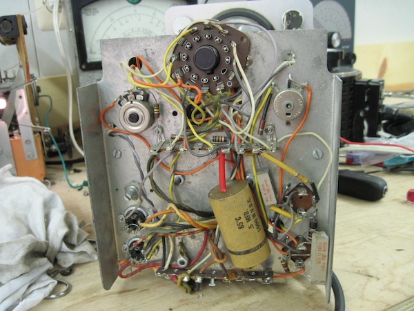 A view from beneath the scope. 